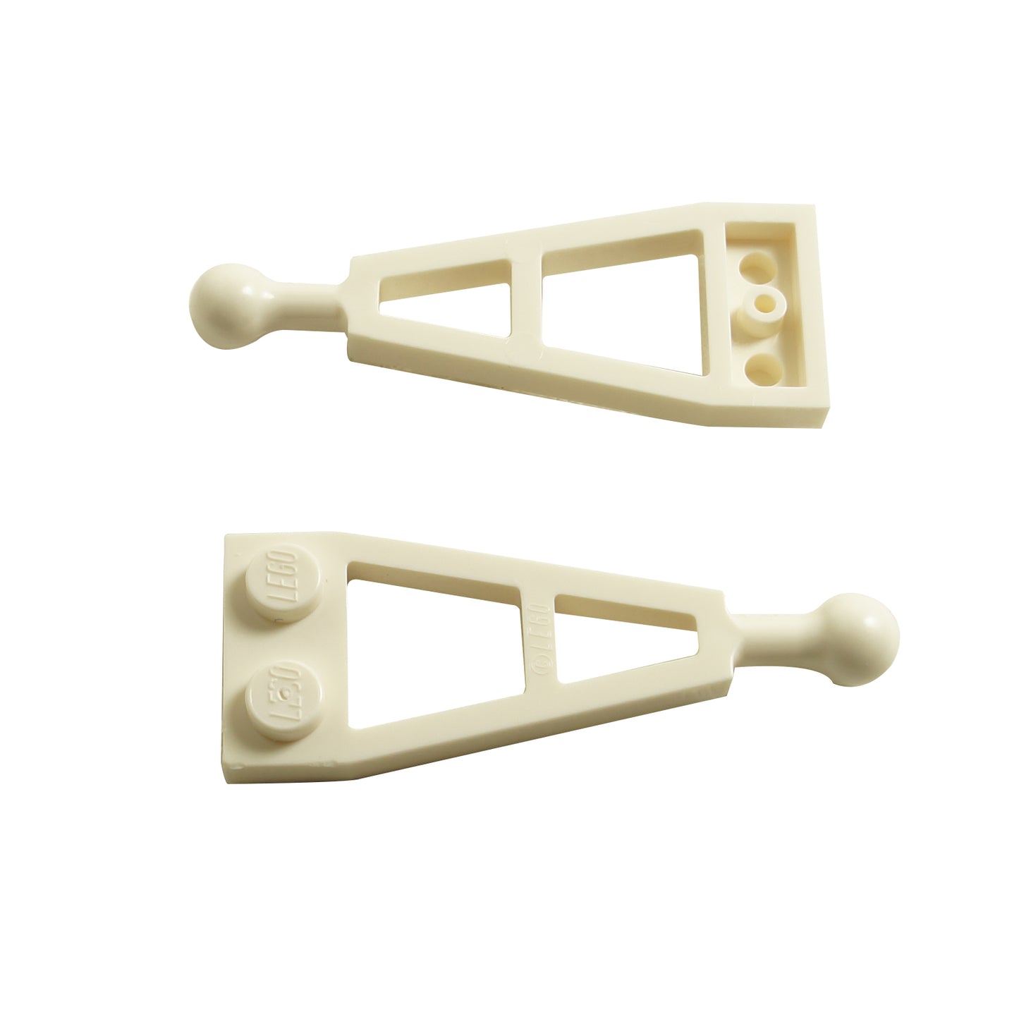 LEGO® 2508 Modified 1x2 Plate with extended long towball in white for vehicle and trailer connections