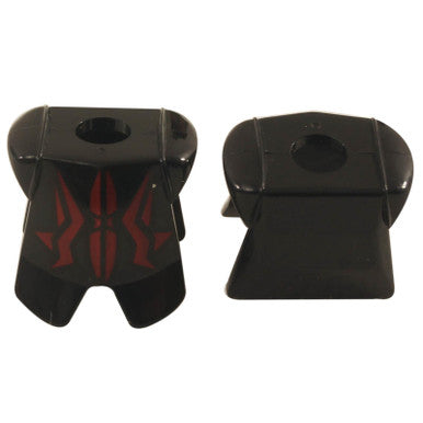 LEGO Black Armor with Vladek pattern, front and back views