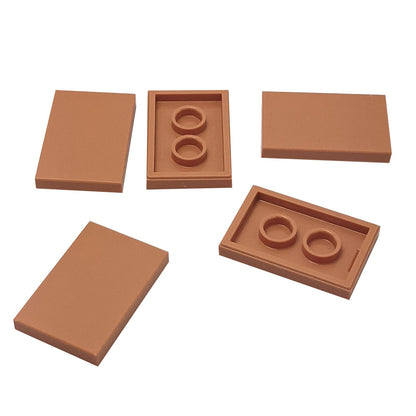 LEGO® Tile 2x3 in durable plastic, in Nougat, perfect for smooth surfaces, flooring, and decorative MOC detailing.
