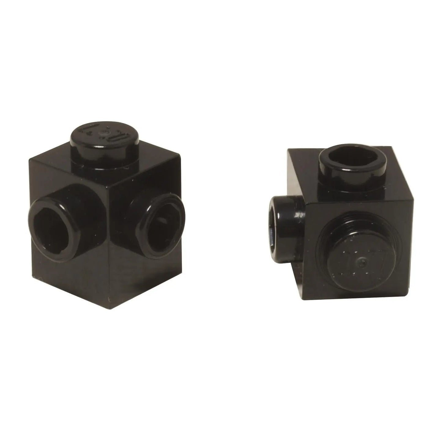 ®ليغو قالب طوب معدل 1×1 مع مسامير على جانبين متجاورين باللون الأسود، رائع لمبنى SNOT ومبنى MOC التفصيلي.
