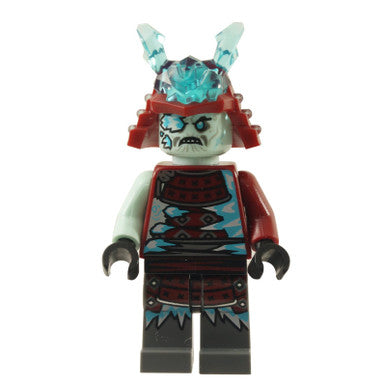 LEGO Ninjago Blizzard Samurai minifigure, front view with ice horns.