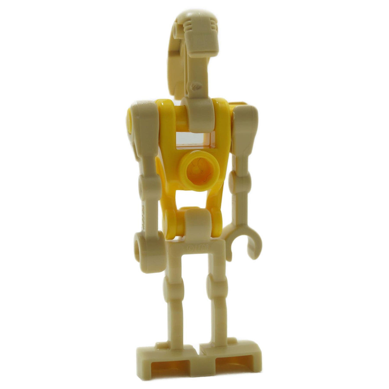 Minifigurka LEGO Battle Droid Commander, żółty tors, widok z przodu