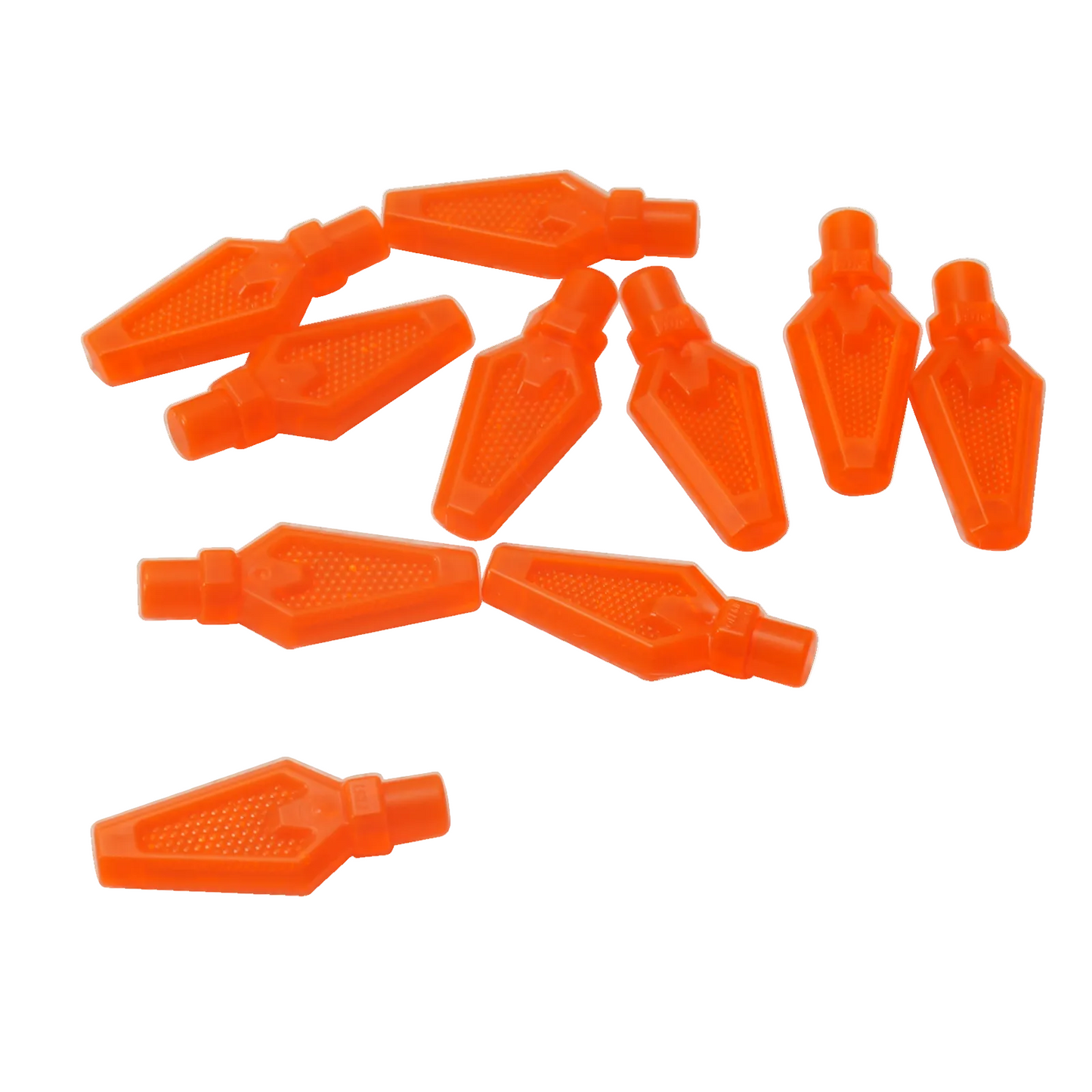 LEGO® minifigure weapon spear tip part 27257 in trans- neon orange