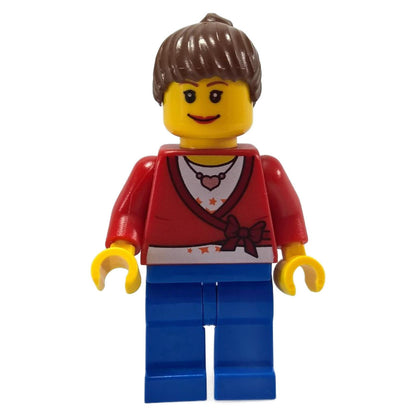Female with Cropped Sweater and Heart Necklace