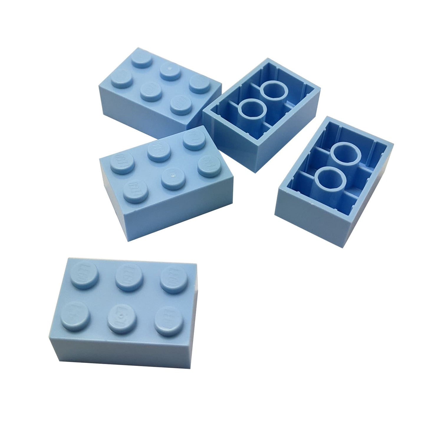 LEGO® brick 2x3 standard building piece 3002 used for structural builds and general construction, bright light blue
