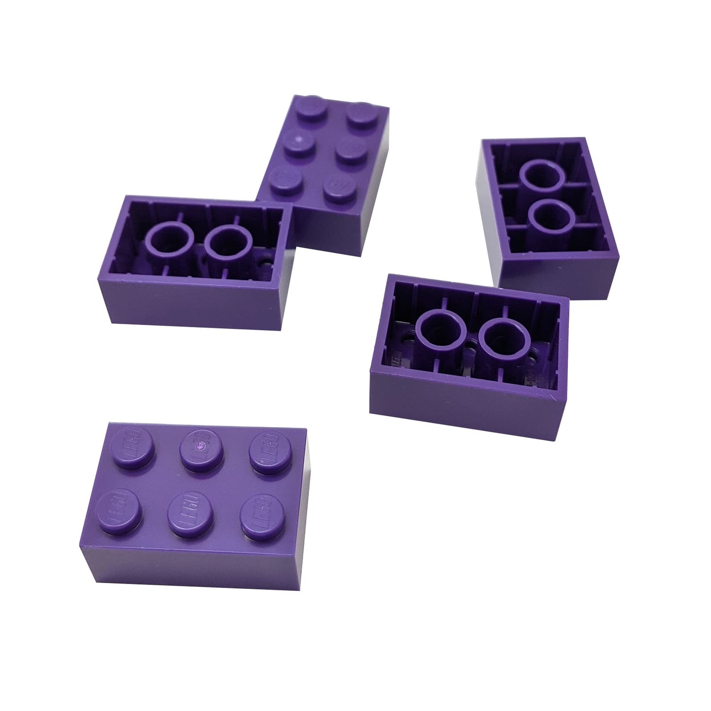 LEGO® brick 2x3 standard building piece 3002 used for structural builds and general construction, dark purple
