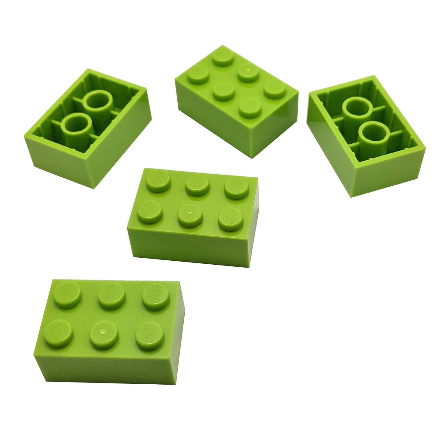 LEGO® brick 2x3 standard building piece 3002 used for structural builds and general construction, lime

