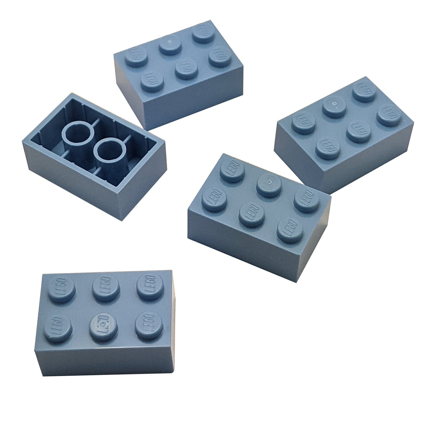 LEGO® brick 2x3 standard building piece 3002 used for structural builds and general construction, medium blue
