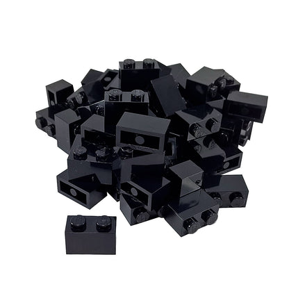 LEGO® brick 1x2 standard building piece 3004 used for basic construction and detailing, black
