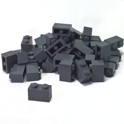 LEGO® brick 1x2 standard building piece 3004 used for basic construction and detailing, dark bluish gray
