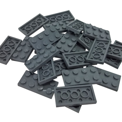 LEGO® plate 2x4 flat building piece 3020 used for layering and structural support, dark bluish gray

