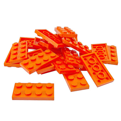 LEGO® plate 2x4 flat building piece 3020 used for layering and structural support, orange
