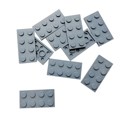 LEGO® plate 2x4 flat building piece 3020 used for layering and structural support, sand blue