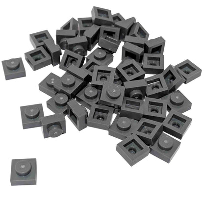 LEGO® Placa 1x1 en Gris Azulado Oscuro, un elemento básico versátil ideal para detalles, espaciado y conexiones precisas de MOC.
