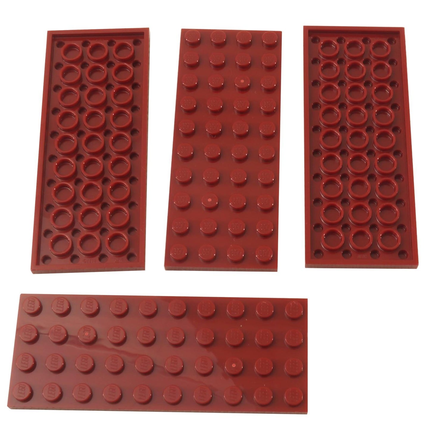 LEGO® deska 4x10 velký plochý stavební díl 3030 používaný pro široké konstrukční základy a platformy, tmavě červená
