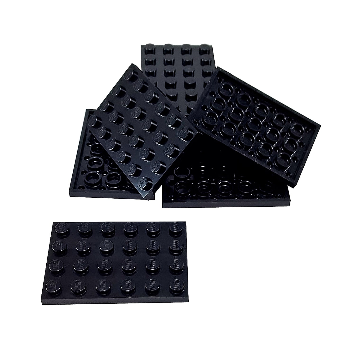 LEGO® Plate 4 x 6 (3032) in standard rectangular shape for building bases, platforms, and structural support in black.