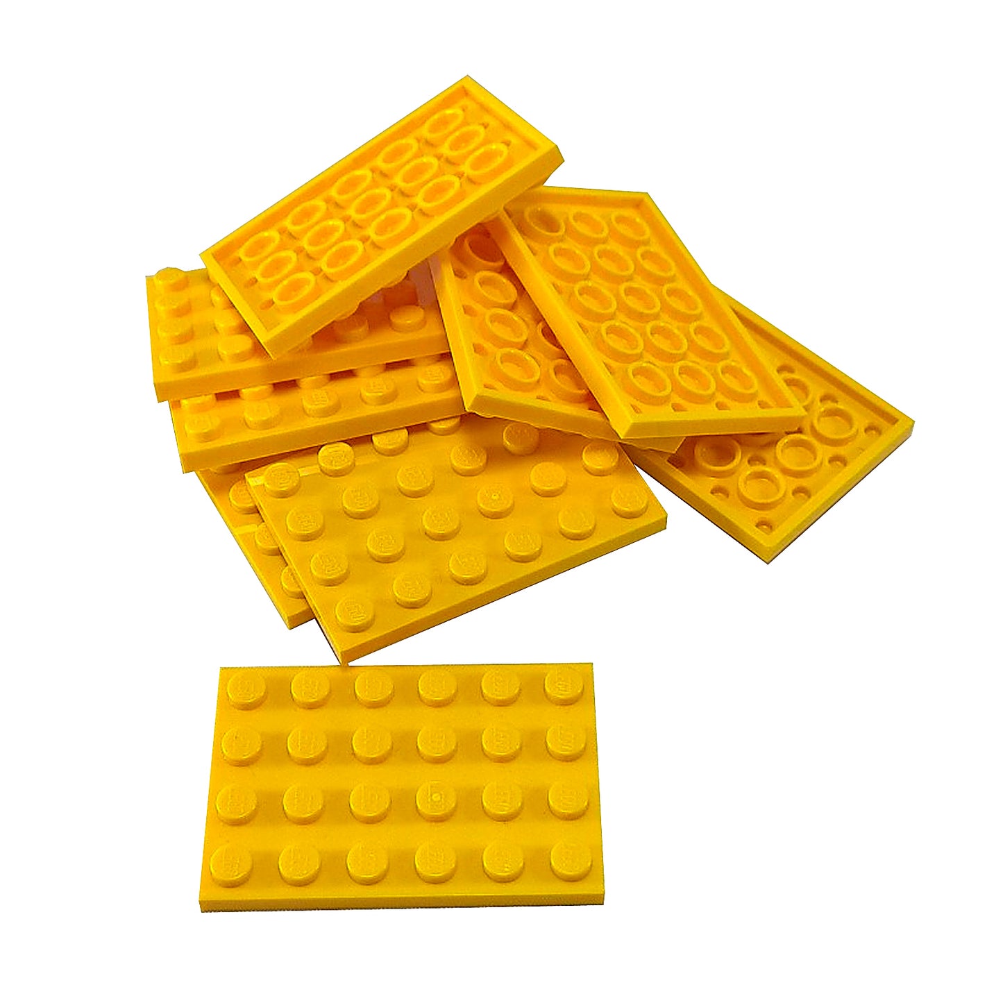 LEGO® Plate 4 x 6 (3032) in standard rectangular shape for building bases, platforms, and structural support in bright light orange.