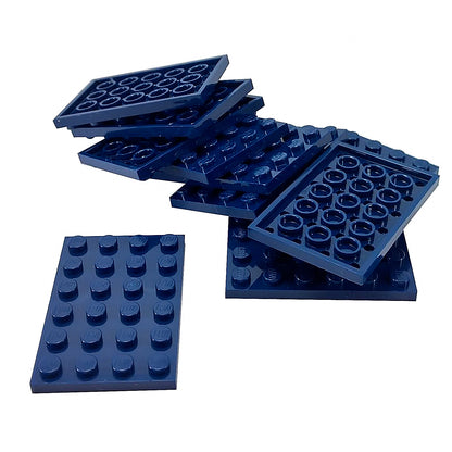 LEGO® Plate 4 x 6 (3032) in standard rectangular shape for building bases, platforms, and structural support in dark blue.