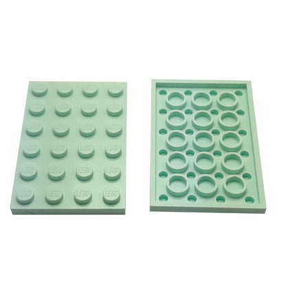 LEGO® Plate 4 x 6 (3032) in standard rectangular shape for building bases, platforms, and structural support in light aqua.