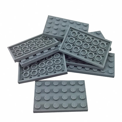 LEGO® Plate 4 x 6 (3032) in standard rectangular shape for building bases, platforms, and structural support in light bluish gray.
