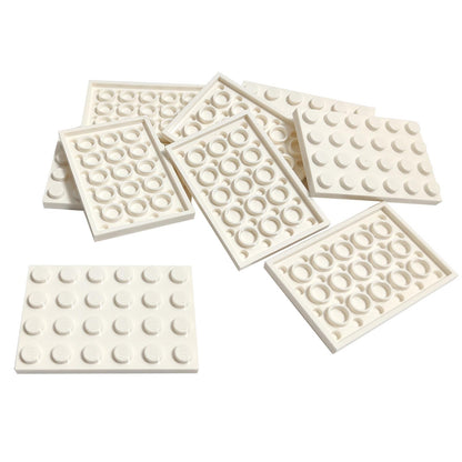 LEGO® Plate 4 x 6 (3032) in standard rectangular shape for building bases, platforms, and structural support in white.

