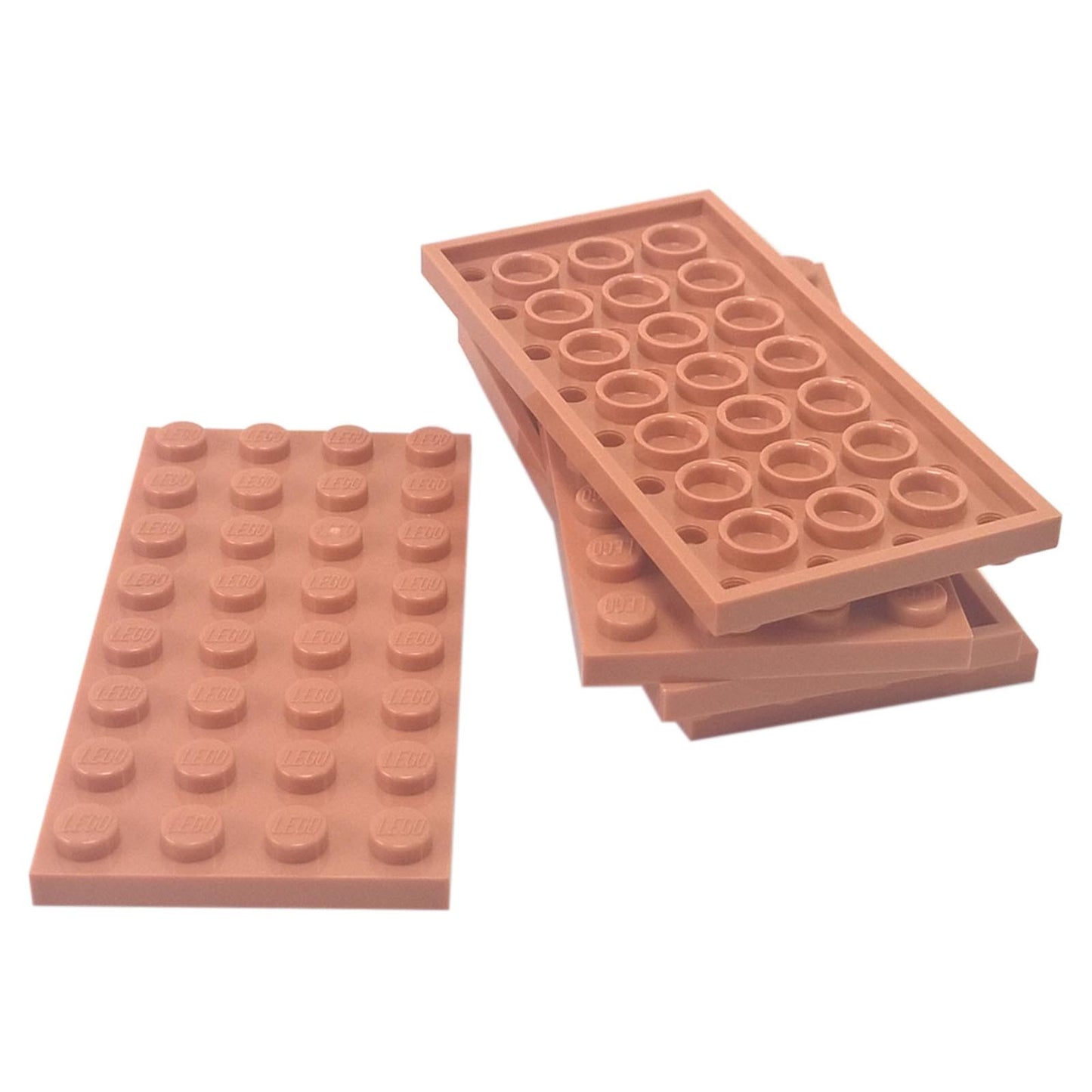 LEGO® Piastra 4 x 8 (3035) pezzo base rettangolare per creare piattaforme robuste e supporto strutturale in nougat.