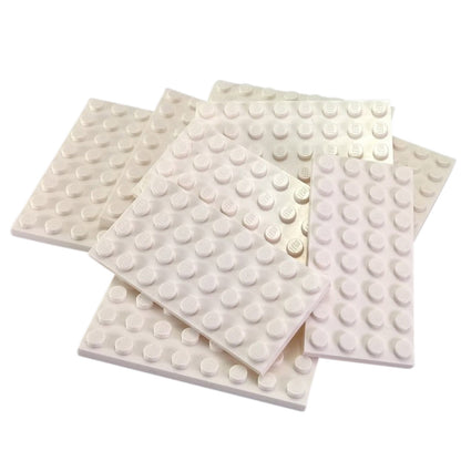 LEGO® Piastra 4 x 8 (3035) pezzo base rettangolare per creare piattaforme robuste e supporto strutturale in bianco.
