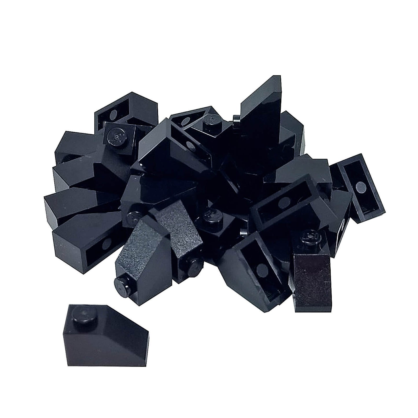 Black 2x1 slope 45 degree brick part 3040 angled building piece
