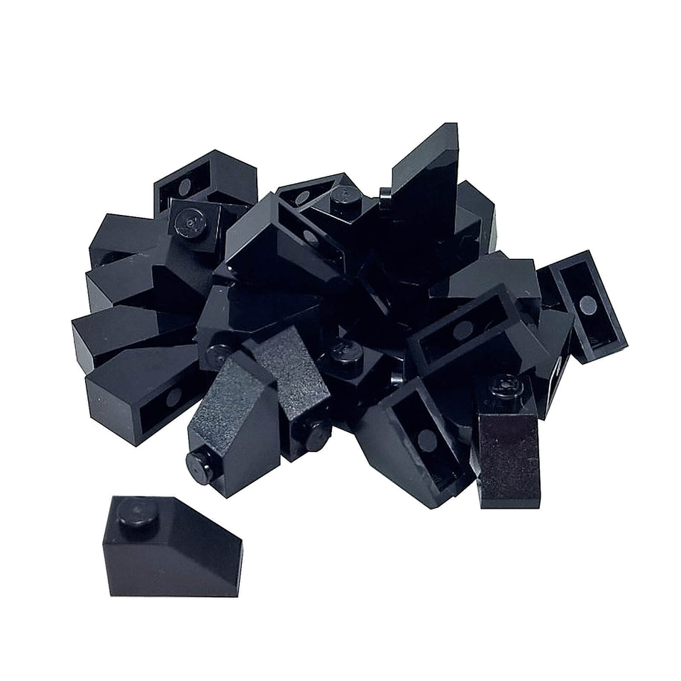Black 2x1 slope 45 degree brick part 3040 angled building piece
