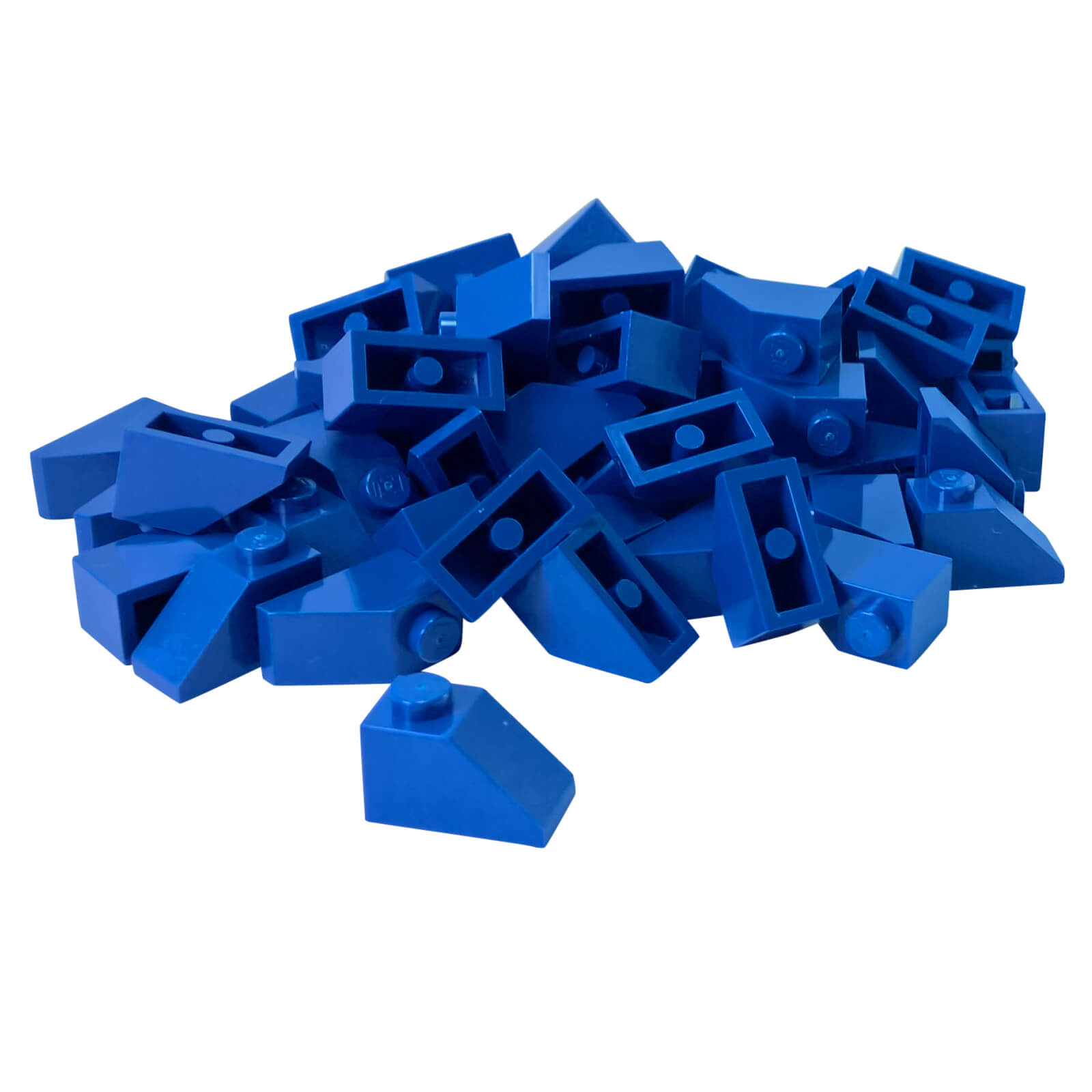 Blue 2x1 slope 45 degree brick part 3040 angled building piece
