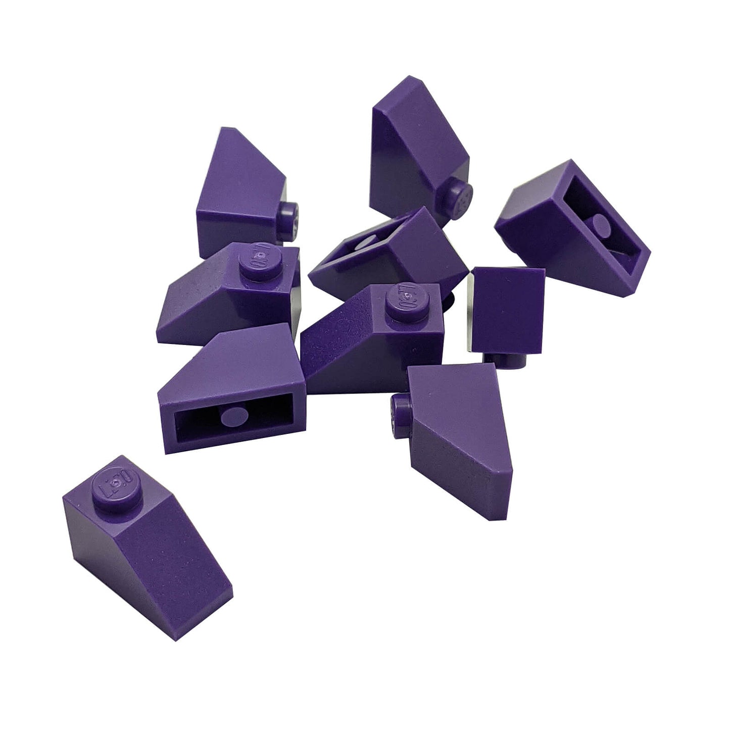 Dark purple 2x1 slope 45 degree brick part 3040 angled building piece
