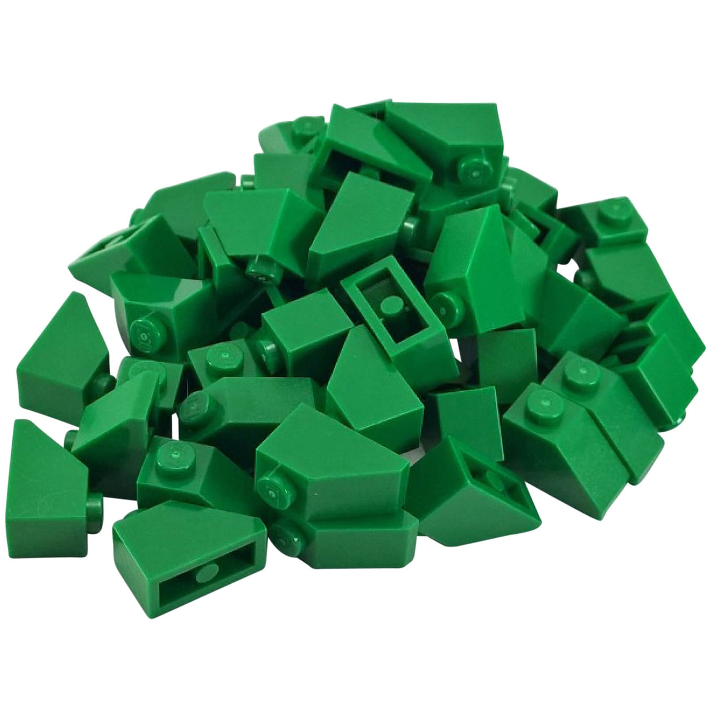 Green 2x1 slope 45 degree brick part 3040 angled building piece
