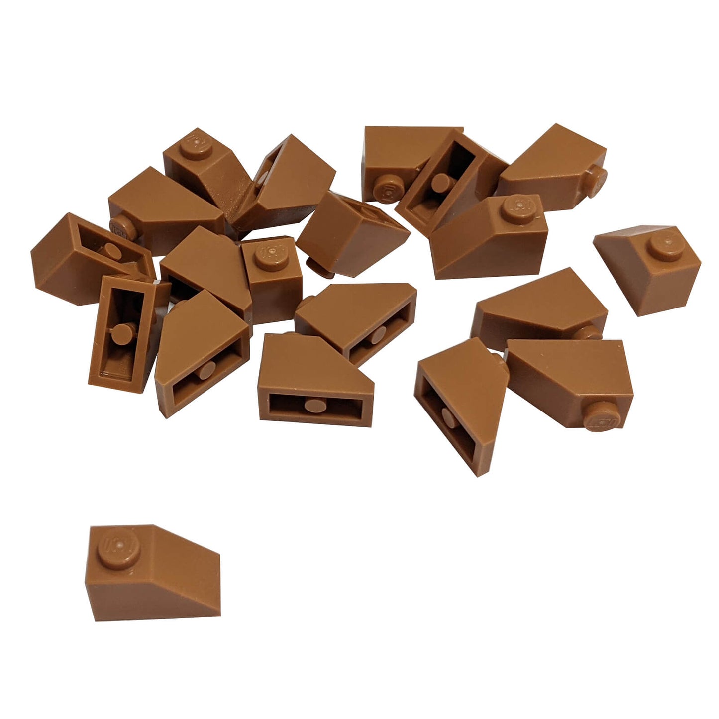 Medium nougat 2x1 slope 45 degree brick part 3040 angled building piece

