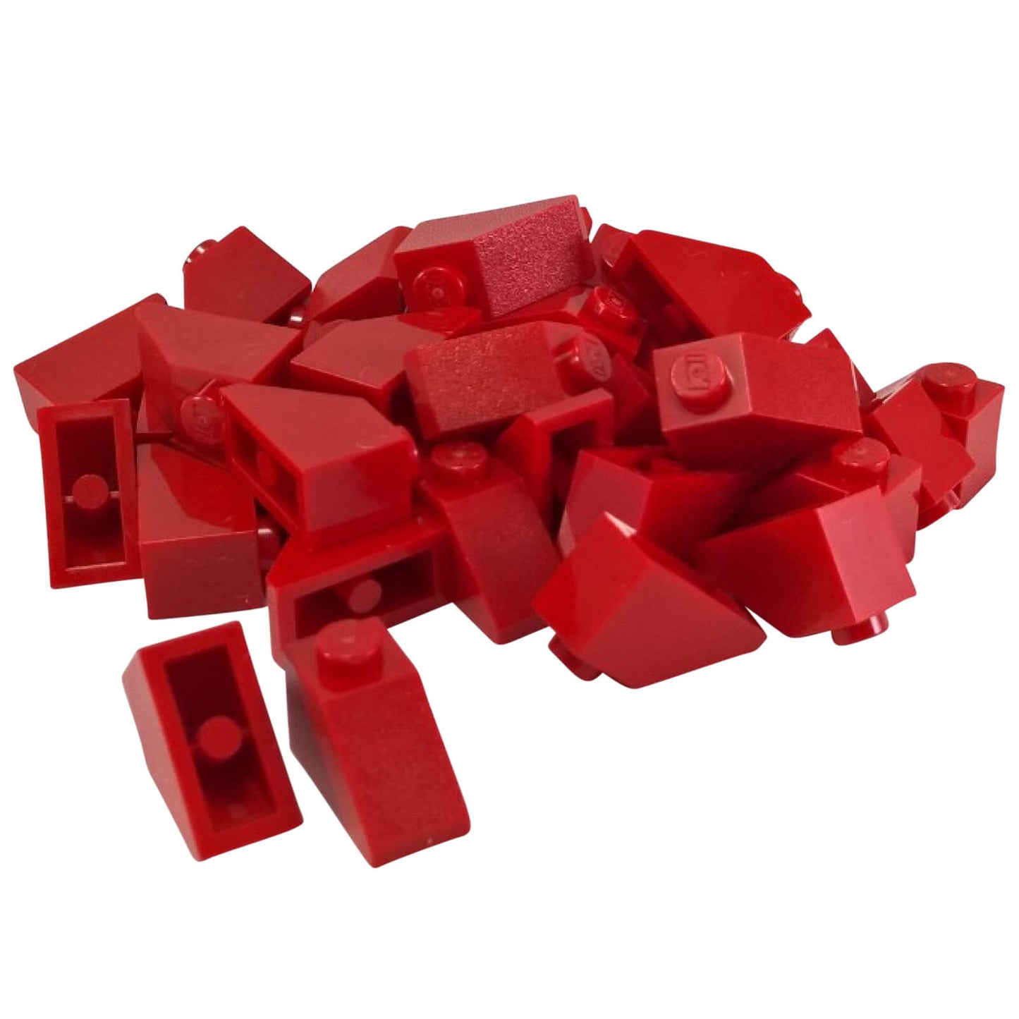 Red 2x1 slope 45 degree brick part 3040 angled building piece
