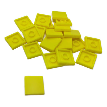 LEGO Tile 2 x 2 part 3068 with smooth square top and underside connection ringneon yellow