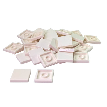 LEGO Tile 2 x 2 part 3068 with smooth square top and underside connection ring white