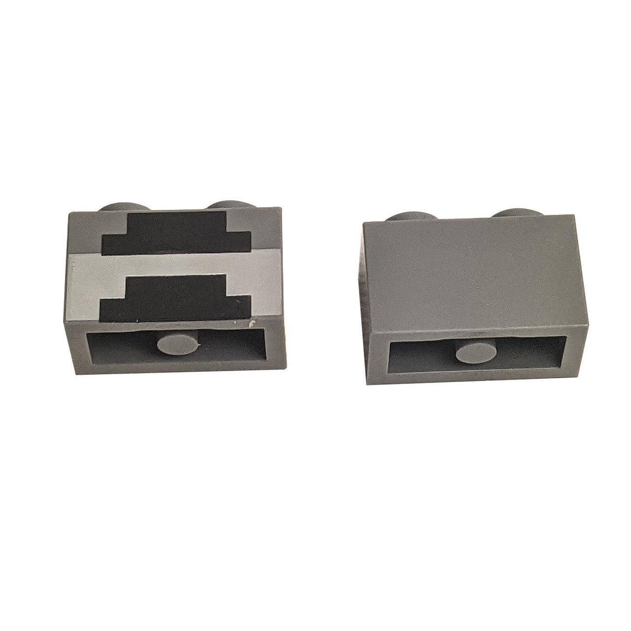 Build and Craft with LEGO® 3004pb161 - Dark Bluish Gray Brick 1 x 2 ...