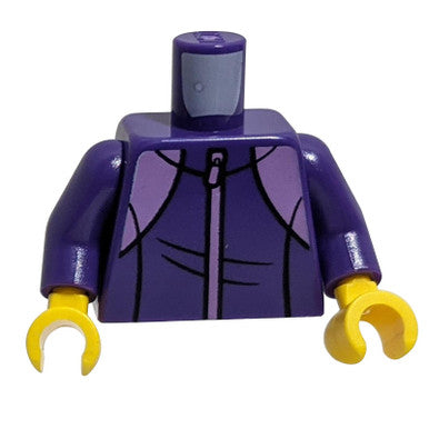 Chándal de torso con cremallera lavanda mediana y logotipo de montaña blanca en el patrón de la espalda / Púrpura oscuro A 