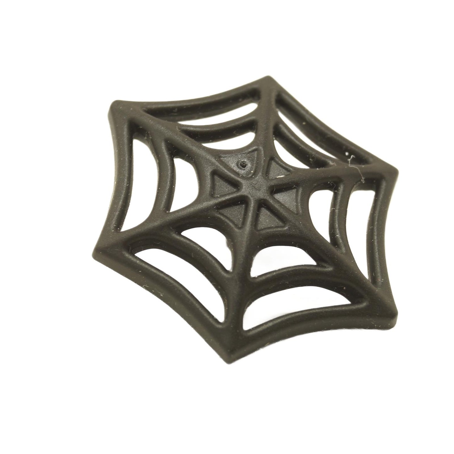 LEGO® minifigure web effect medium with bar on back (part 36083c) in black used for action scenes, web blasts, or impact effects
