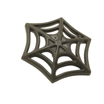LEGO® minifigure web effect medium with bar on back (part 36083c) in black used for action scenes, web blasts, or impact effects
