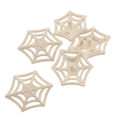 LEGO® minifigure web effect medium with bar on back (part 36083c) in white used for action scenes, web blasts, or impact effects
