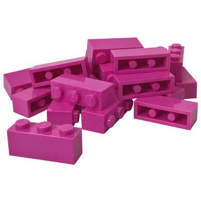 LEGO® Brick 1 x 3 (3622) standard rectangular building brick for structural layouts and detailed construction dark pink.
