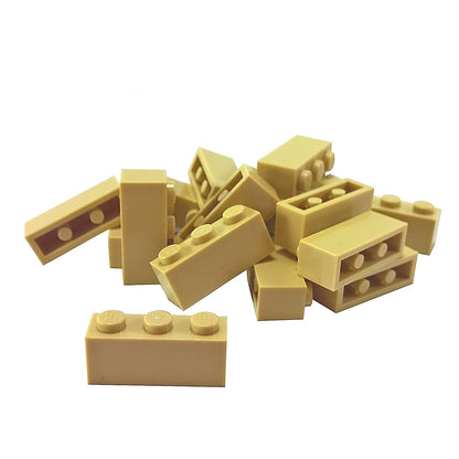 LEGO® Brick 1 x 3 (3622) standard rectangular building brick for structural layouts and detailed construction in tan.