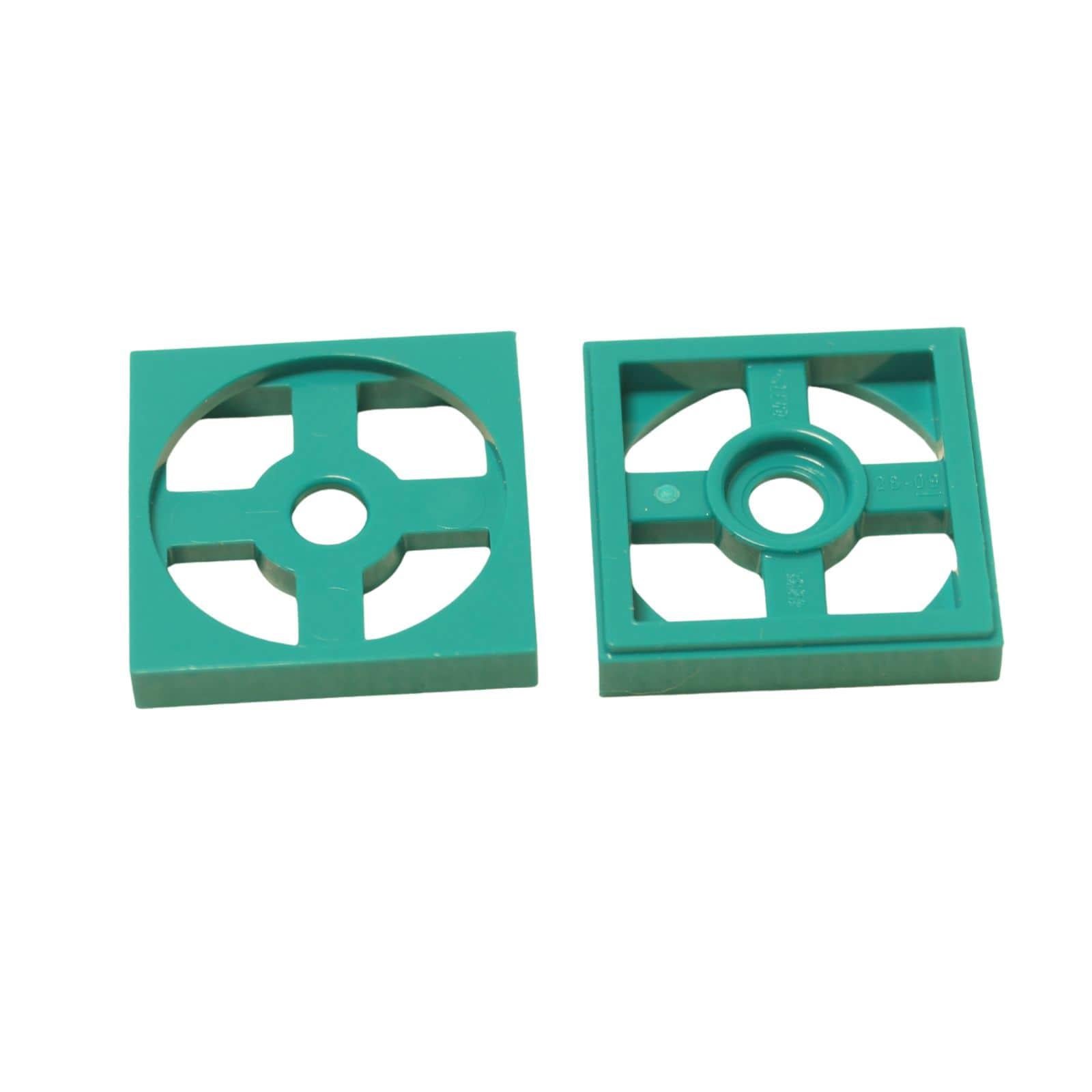 LEGO® base de placa giratoria 2x2 3680 utilizada para características rotativas en vehículos y construcciones mecánicas, turquesa oscuro
