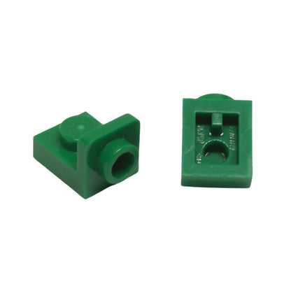 Green Bracket 1 x 1 - 1 x 1 Inverted (Part 36840) small LEGO® building bracket piece used for SNOT building techniques