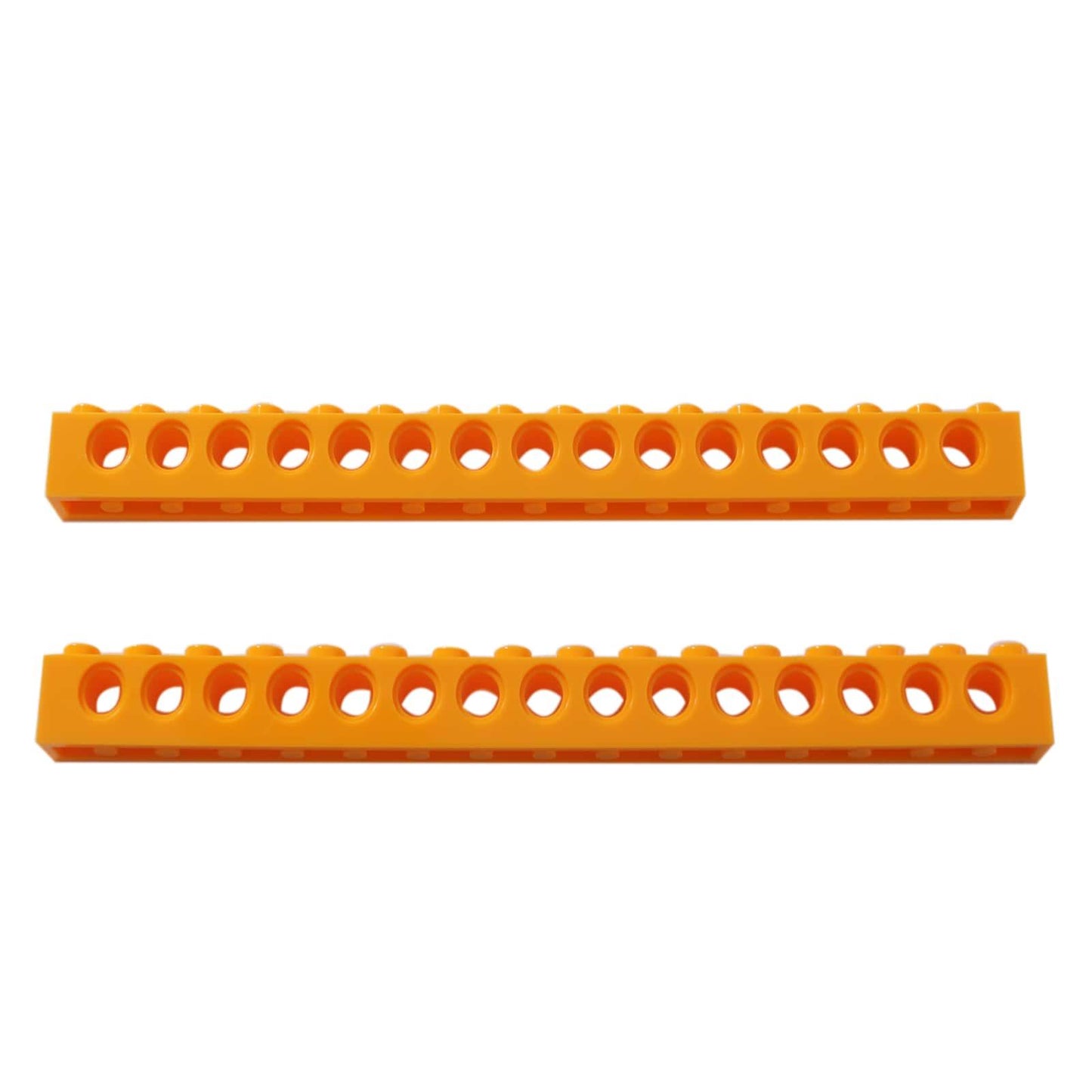 LEGO® Ladrillo Technic 1x16 con agujeros 3703 utilizado para marcos estructurales largos y conexiones de pasador, naranja claro brillante
