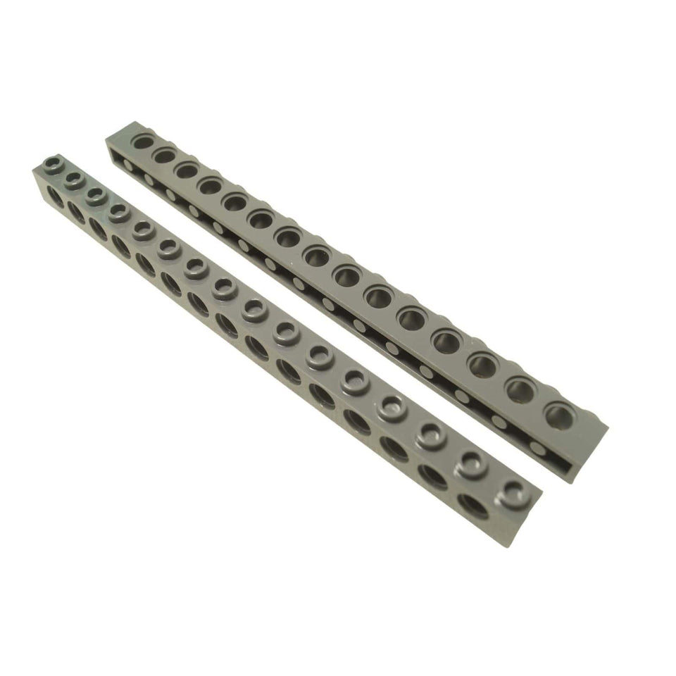 LEGO® Technic brick 1x16 with holes 3703 used for long structural frames and pin connections, light bluish gray
