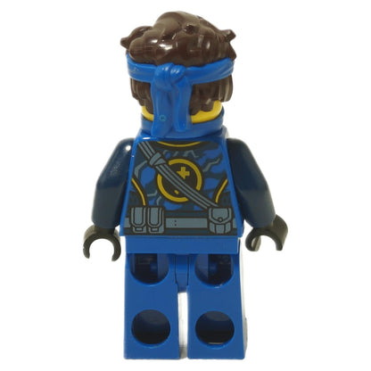 LEGO® Jay minifigure from The Island (njo692) with mask, bandana, and detailed ninja torso print. back Profile view