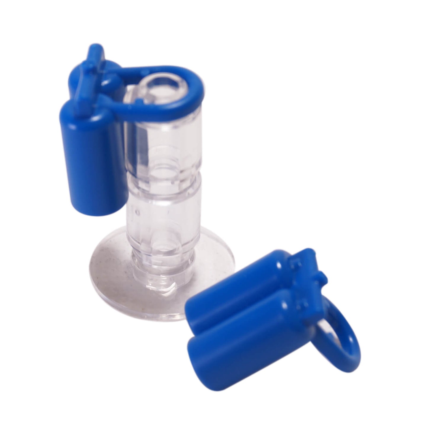 LEGO® minifigure air tank (part 3838) in blue with twin oxygen cylinders used for scuba diver and underwater minifigure accessories
