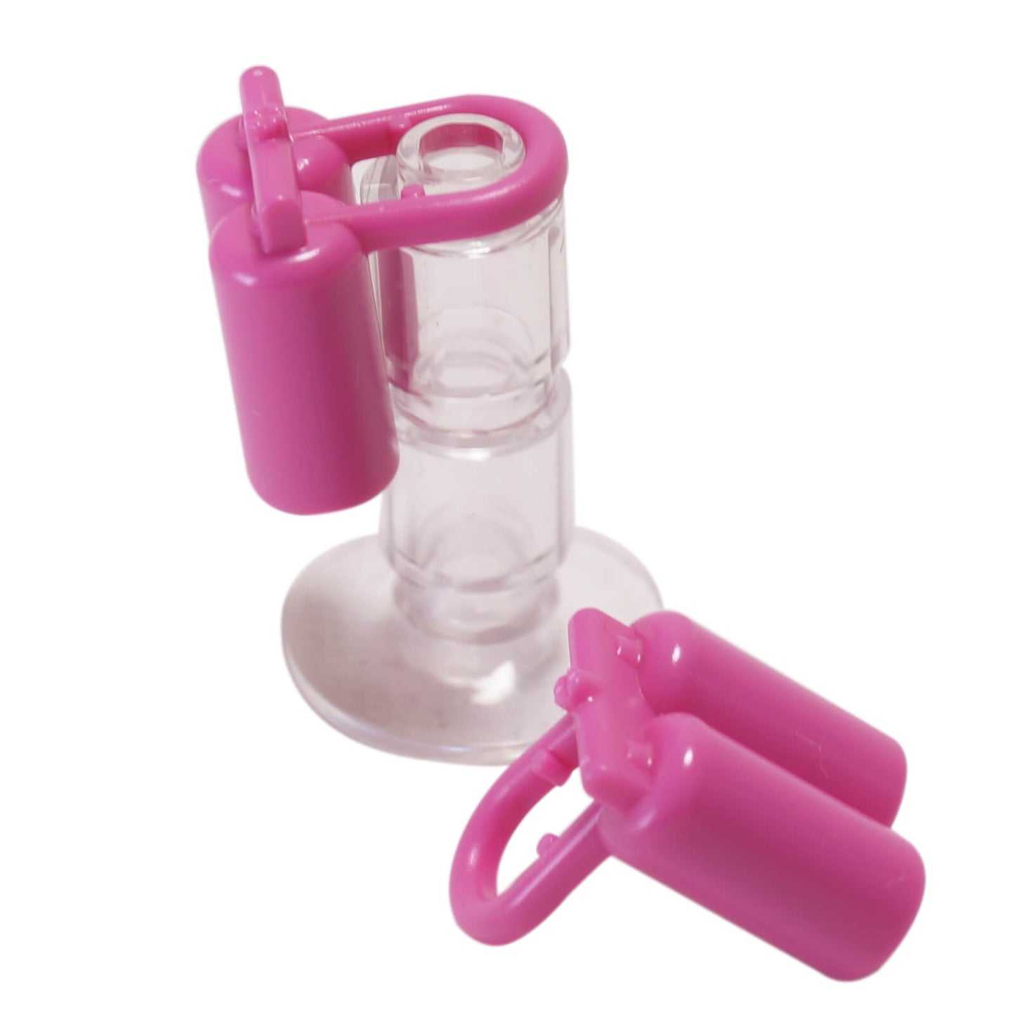 LEGO® minifigure air tank (part 3838) in dark pink with twin oxygen cylinders used for scuba diver and underwater minifigure accessories
